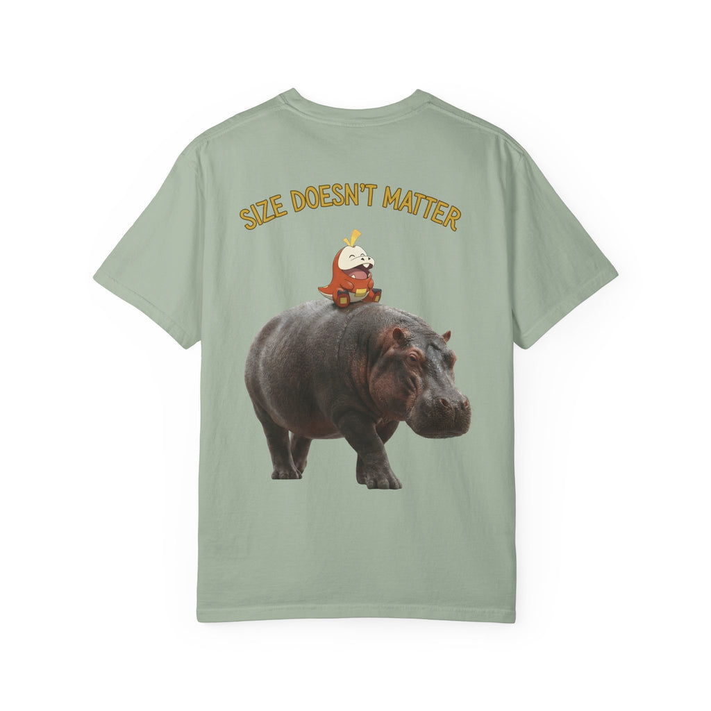 Hippo Ride Cartoon T-Shirt — Cute Hippo & Character Graphic Tee