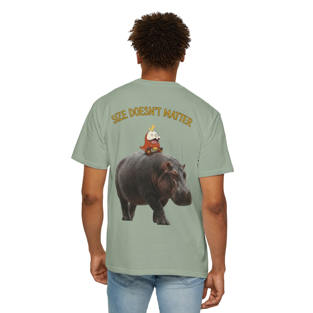 Hippo Ride Cartoon T-Shirt — Cute Hippo & Character Graphic Tee